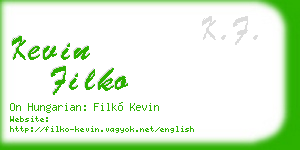 kevin filko business card